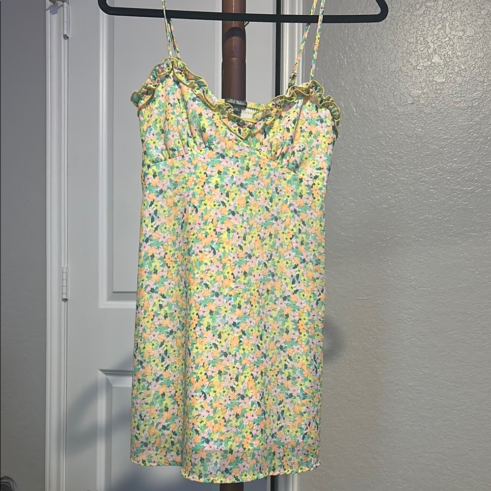 W Wild Fable Spring Floral Spaghetti Strap Babydoll Dress Size XXS |E54